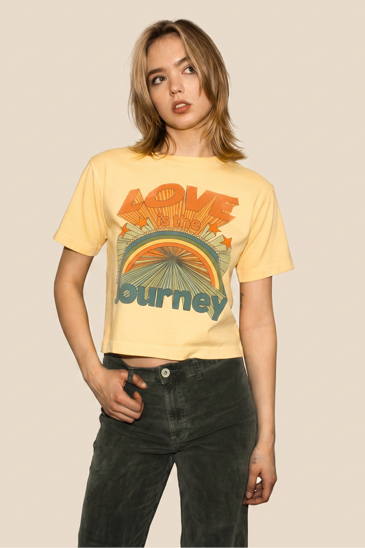 Love Is the Jouney Cropped Tee in XS (top)