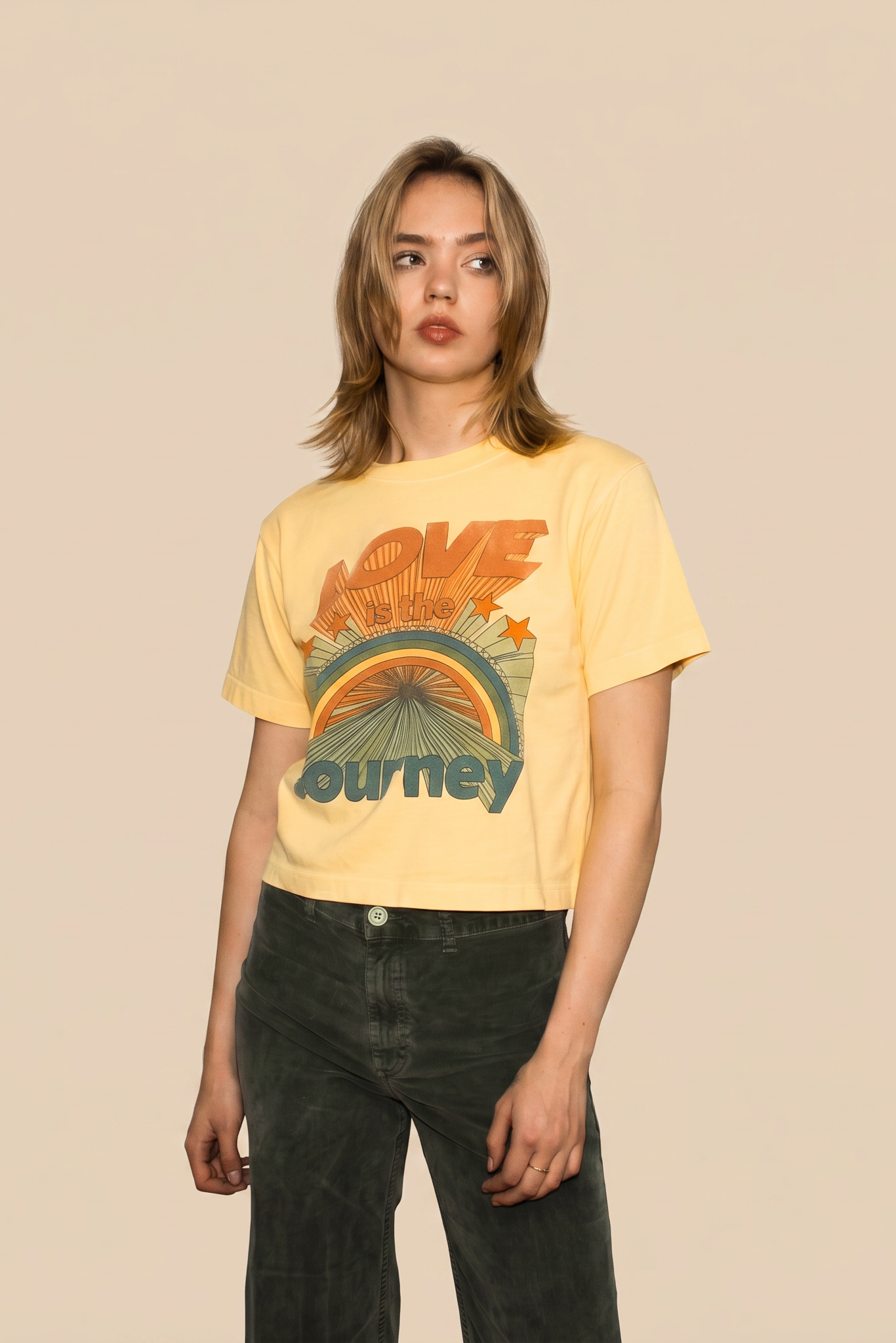 Love Is the Jouney Cropped Tee M view 3 (top) - cropped tee, jouney cropped tee - shop at us.meeeshop