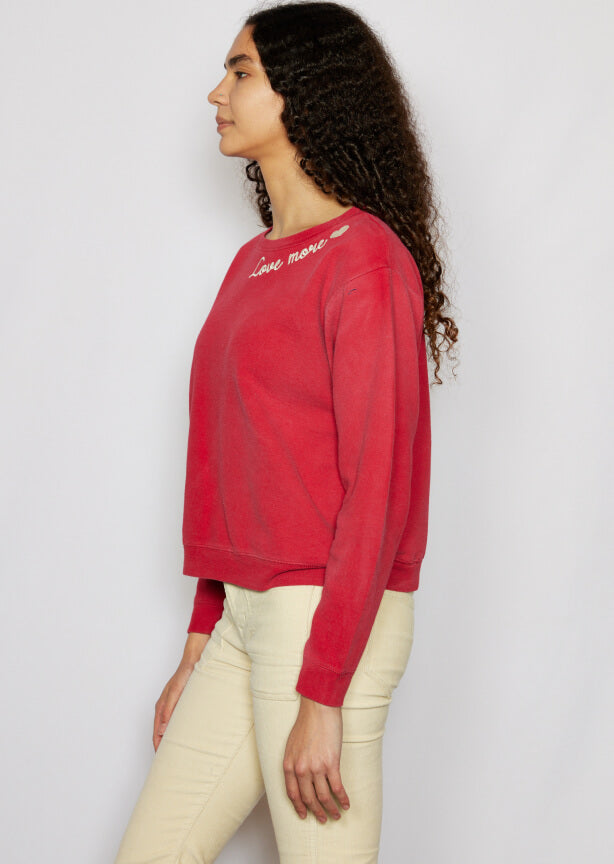 Love More Vintage Sweatshirt in Black view 6 - Love More T Shirt (top)