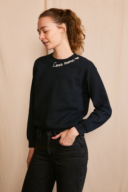 Love More Vintage Sweatshirt in Sky Blue view 10 - Love More T Shirt (top)