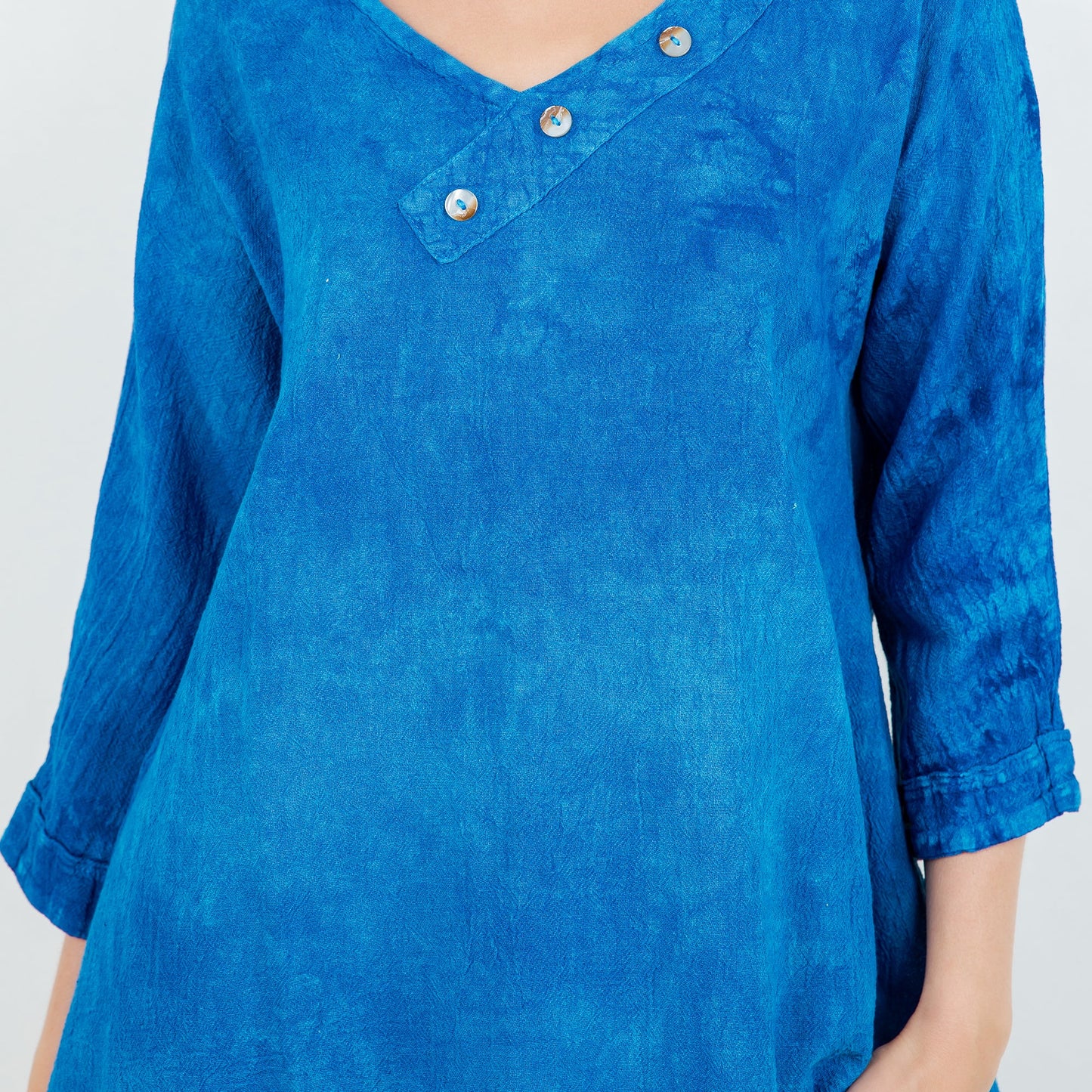 Lu V-neck Top 100% Cotton Gauze in 0 (XS/S) view 5 - 100 Cotton Tops For Women