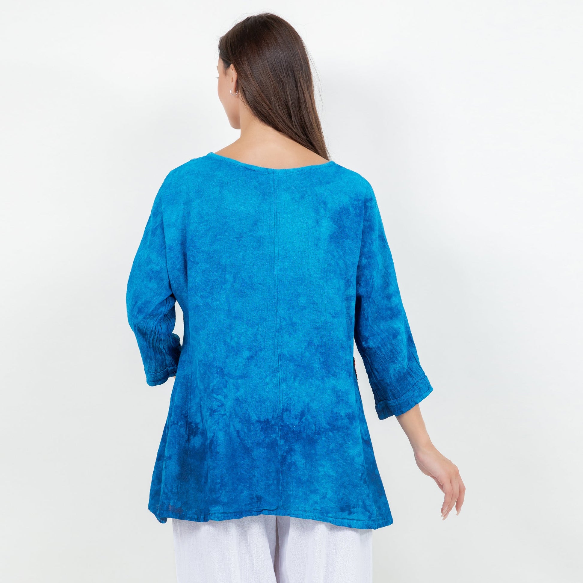 Lucia Applique Top 100% Cotton Gauze in 1 view 6 - Gauze Top