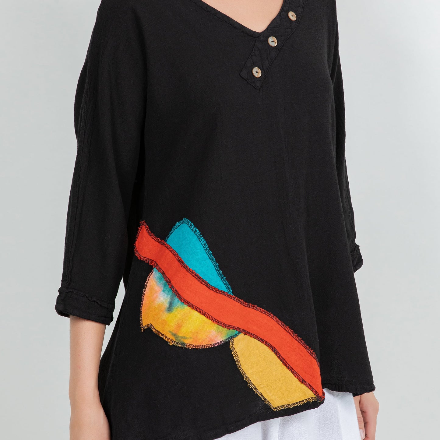 Lucia Applique Top 100% Cotton Gauze in 4 view 15 - Gauze Top