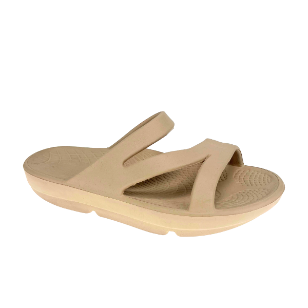 Lucky Feet Shoes Sovella Active Recovery Sandals Women's Pf Slide Beige in BEIGE - Sofibella Activewear