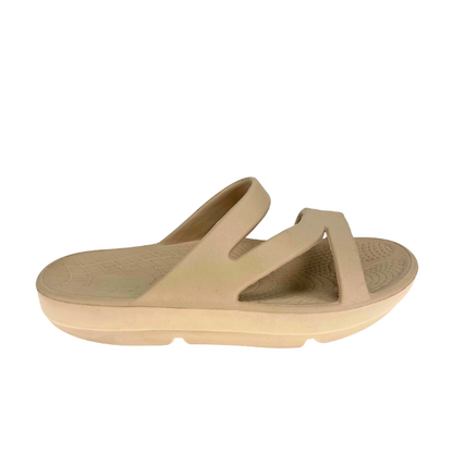 Lucky Feet Shoes Sovella Active Recovery Sandals Women's Pf Slide Beige in BEIGE view 2 - Sofibella Activewear