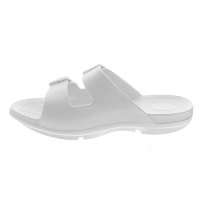 Lucky Feet Shoes Sovella Active Recovery Sandals Women's Pf Buckle Slide White in 6 view 3 - Sovella Athletic Shoes
