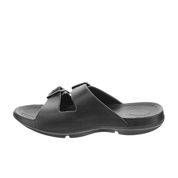 Lucky Feet Shoes Sovella Active Recovery Sandals Women's Pf Buckle Slide Black in BLACK view 3