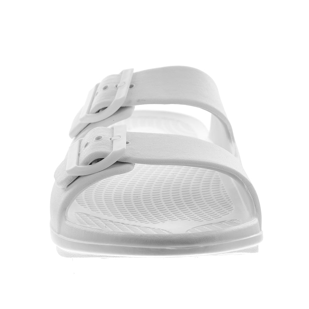 Lucky Feet Shoes Sovella Active Recovery Sandals Women's Pf Buckle Slide White in 7 view 4 - Sovella Athletic Shoes