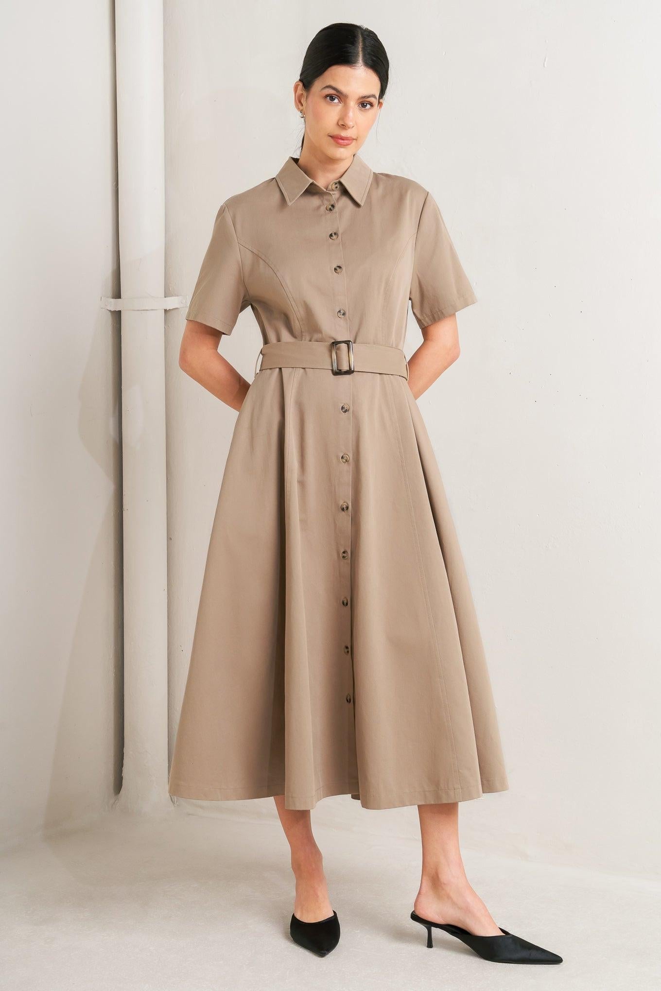 Lucky Me Woven Midi Dress in WHITE view 4