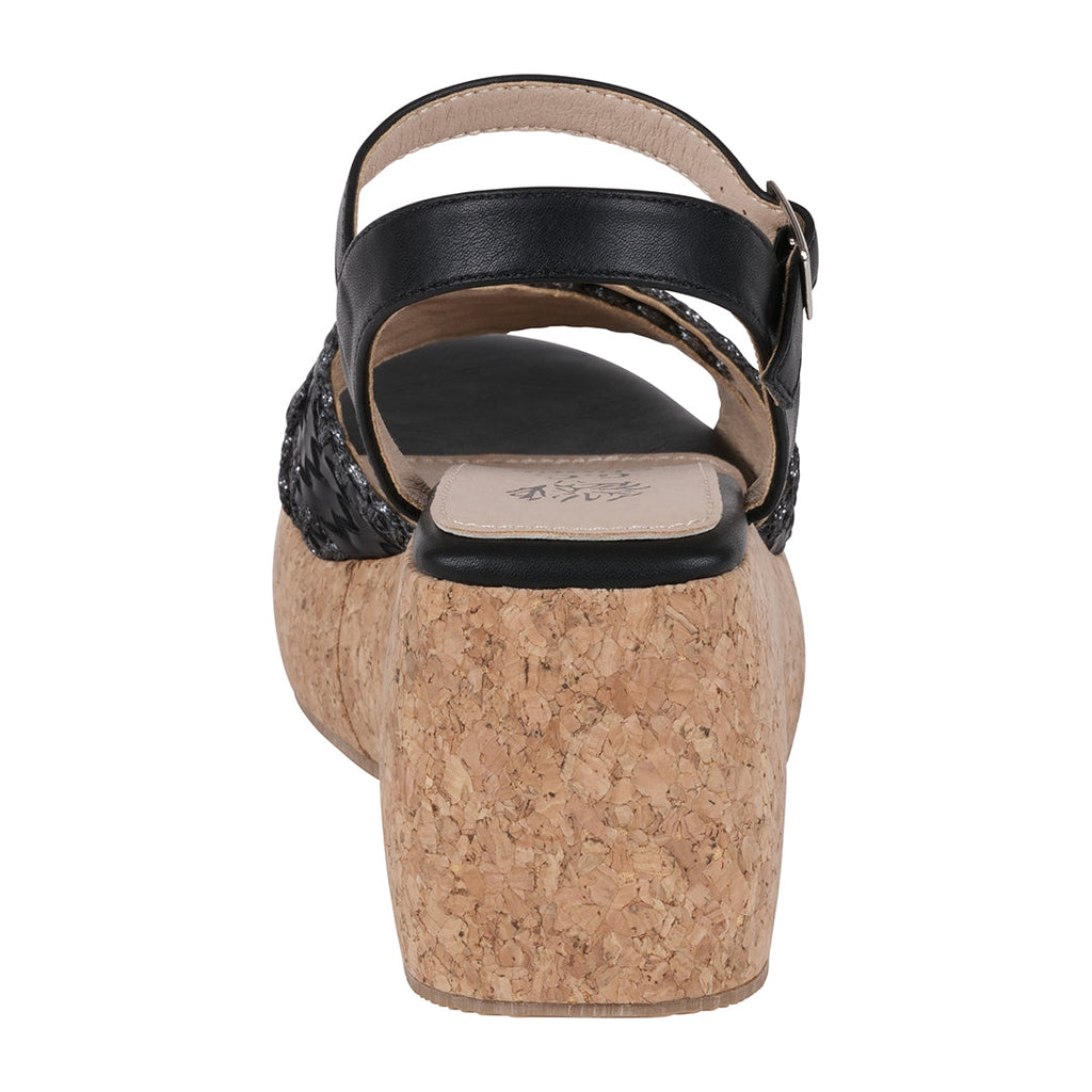 Lucy Black Cross Strap Slingback Platform Sandals Black view 2 (bag) - platform sandals, slingback plat - shop at us.meeeshop