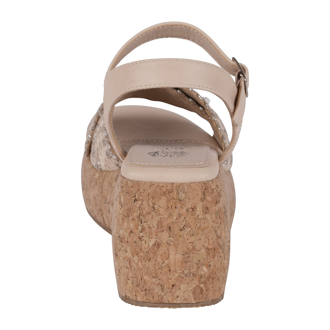 Lucy Natural Cross Strap Slingback Platform Sandals Natural view 2 (bag) - platform sandals, slingback  - shop at us.meeeshop