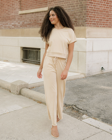 Lucy Wide Leg Pants 2pcs Outfit in Light Pink view 2 - Lucy Wilde Outfits (bottom)