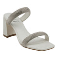 Luella White Embellished Double Band Heeled Sandals White (shoe) - luella white shoes, foschini luella  - shop at us.meeeshop