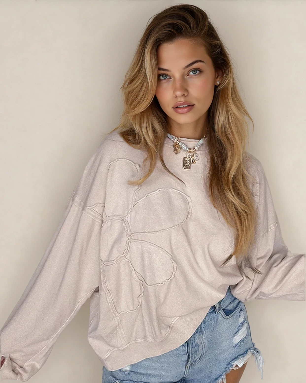 Luna Top - Beige in Beige - Beige Luna Lurex Corset Top
