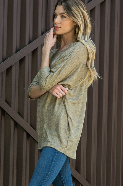 Lurex Dolman Knit Top in L view 3 - Fall Wardrobe Essential - Lurex Tank Tops
