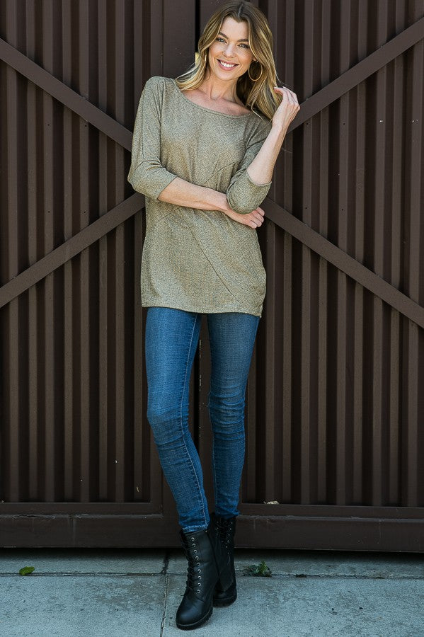 Lurex Dolman Knit Top in M view 2 - Fall Wardrobe Essential - Lurex Tank Tops