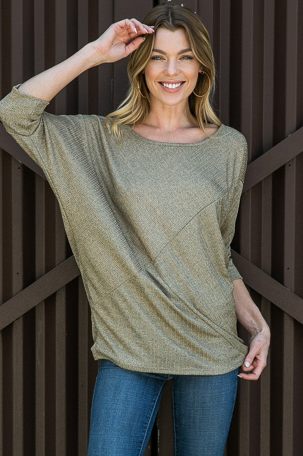 Lurex Dolman Knit Top in XL view 4 - Fall Wardrobe Essential - Lurex Tank Tops