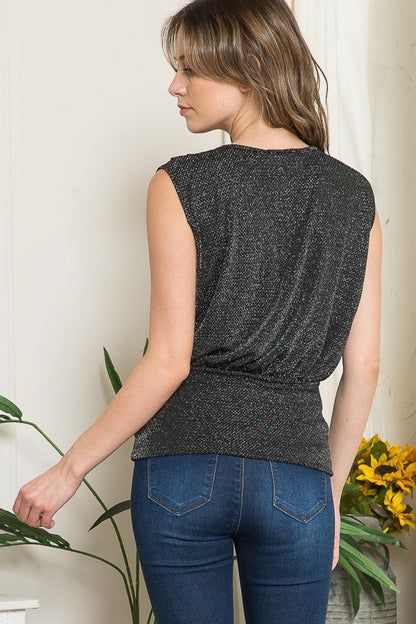 Lurex Wrap Top view 5 - Ways To Tie Wrap Top