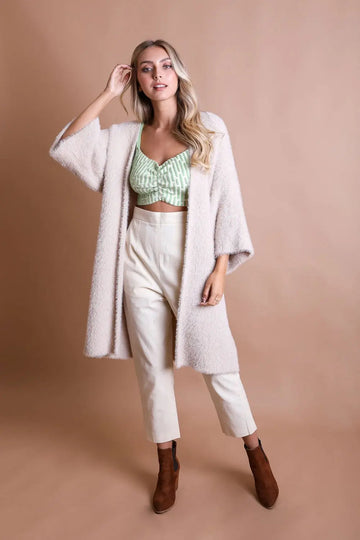 Luxe Mohair Knit Cardigan Top - MeeeShop Women's Fashion