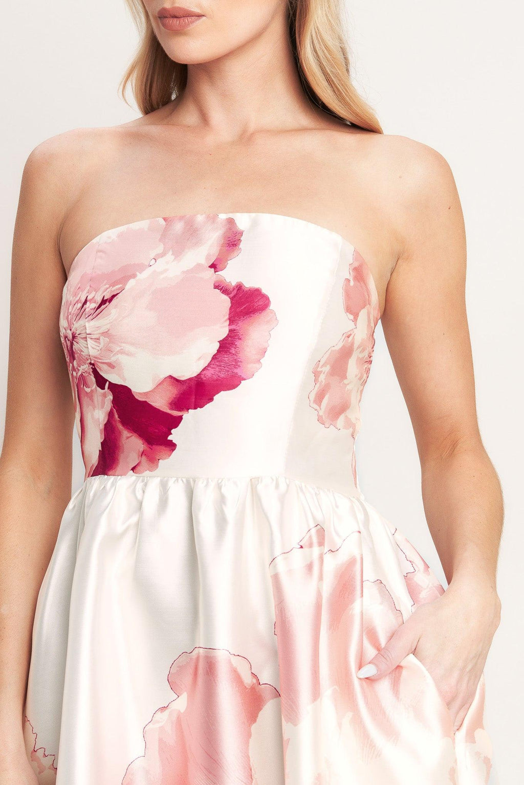 Luxe Peony Woven Maxi Dress view 12 (dress) - maxi dress, woven maxi dress - shop at us.meeeshop