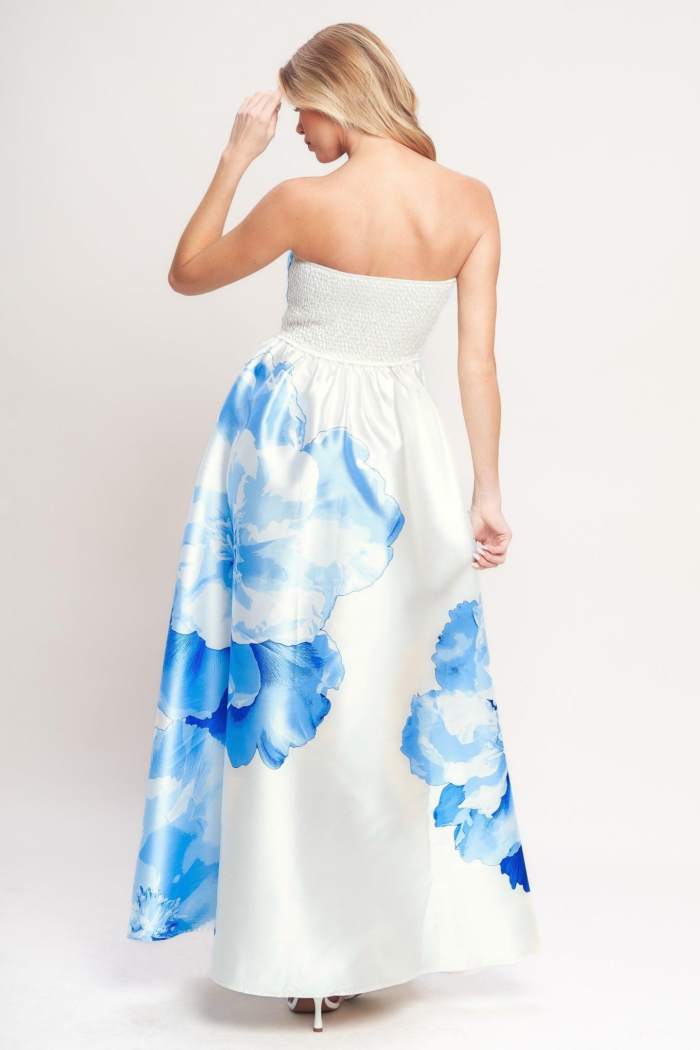 Luxe Peony Woven Maxi Dress view 6