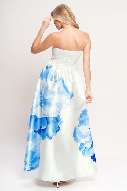 Luxe Peony Woven Maxi Dress view 6