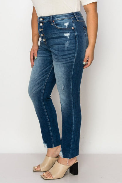 Lyla plus High Rise Skinny Jeans in P-20 view 3 - High-Waisted (bottom)