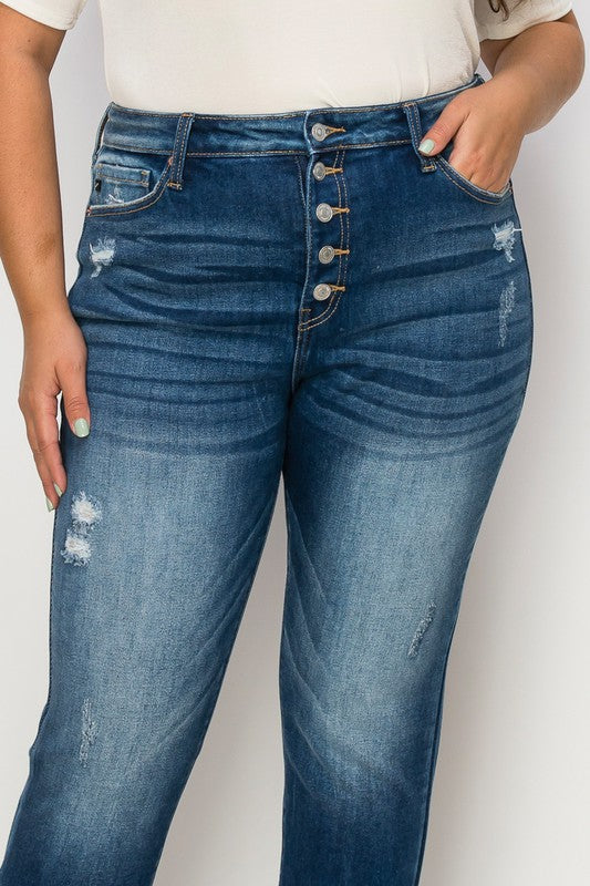 Lyla plus High Rise Skinny Jeans view 7 - High-Waisted (bottom)