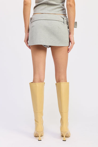 Lyra Mini Skirt in Heather Gray view 3 - Lyra Mini Dress