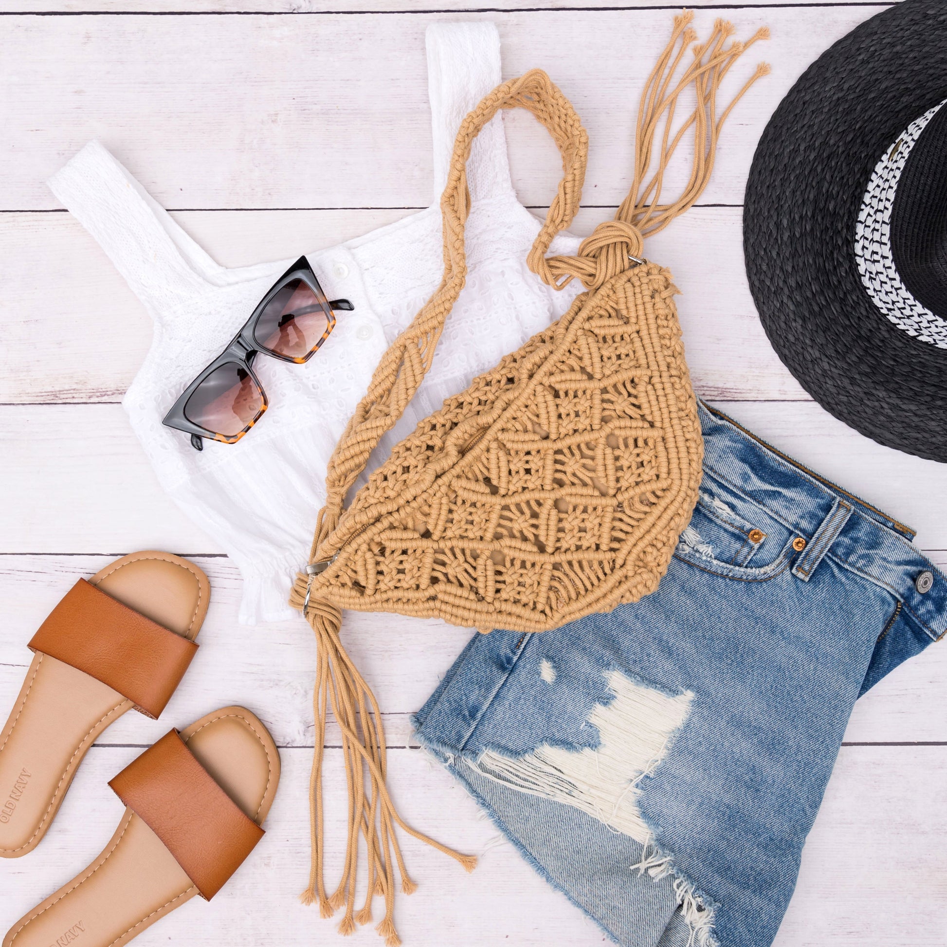 Macrame Sling Bag - MeeeShop Women's Fashion