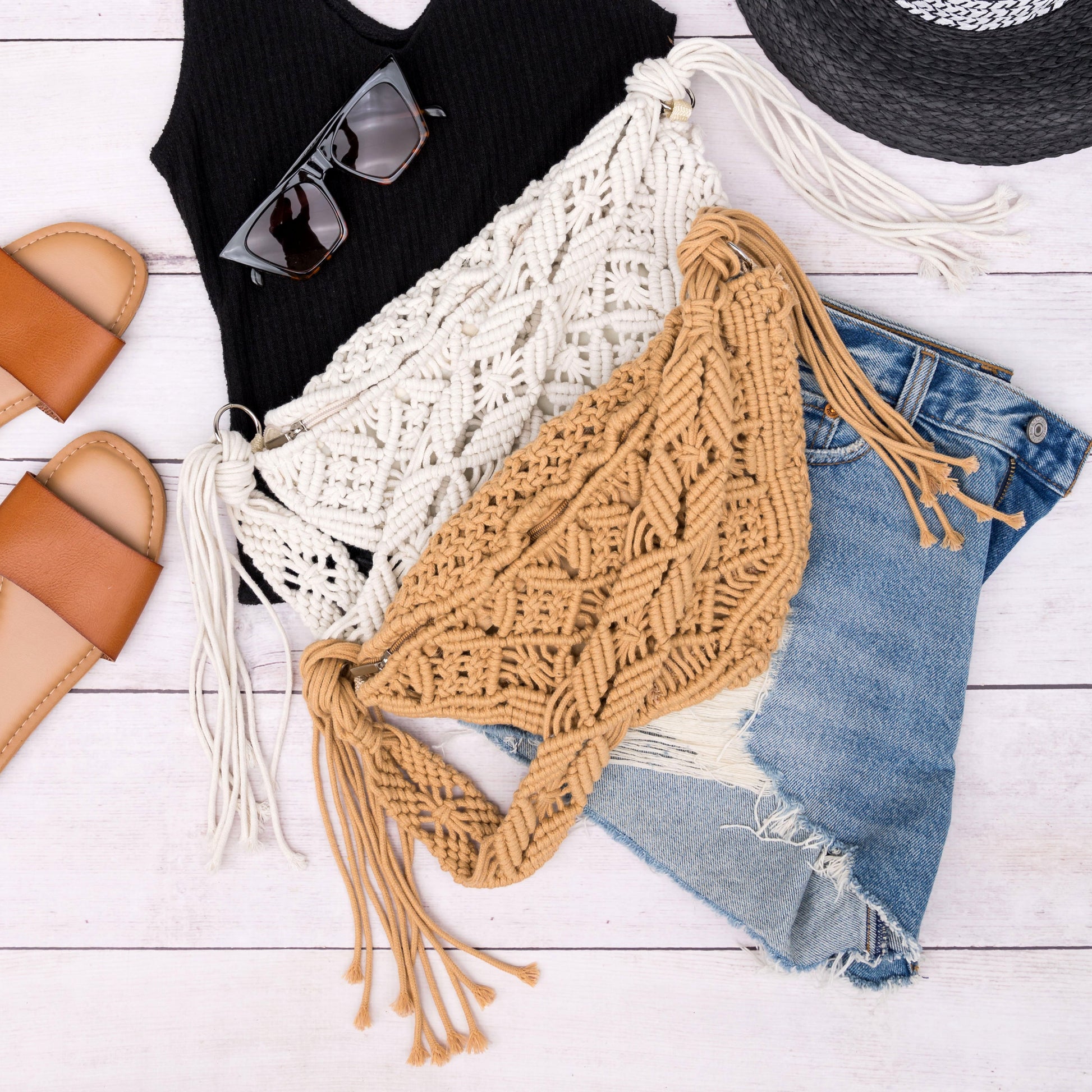 Macrame Sling Bag view 6 - Macrame Sling Bag Price