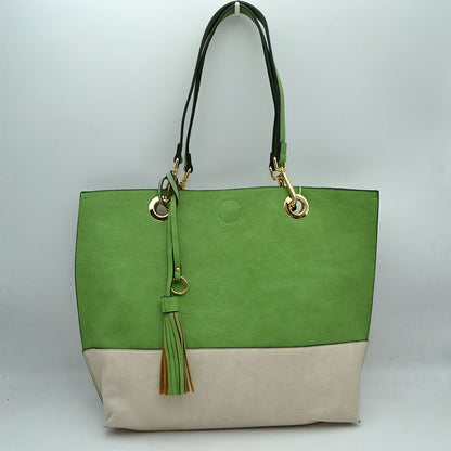 Madeline Love 2 N1 Vegan Tote Handbag Pouch Faux Leather Tote Bag view 11 - Bag Tote