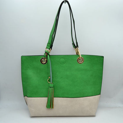 Madeline Love 2 N1 Vegan Tote Handbag Pouch Faux Leather Tote Bag view 21 - Bag Tote