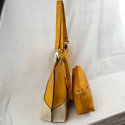 Madeline Love 2 N1 Vegan Tote Handbag Pouch Faux Leather Tote Bag view 30 - Bag Tote