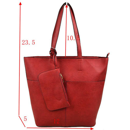 Madeline Love 3 in 1 Large Soft Faux Leather Womens Tote Handbags view 54 - Handbags Tote