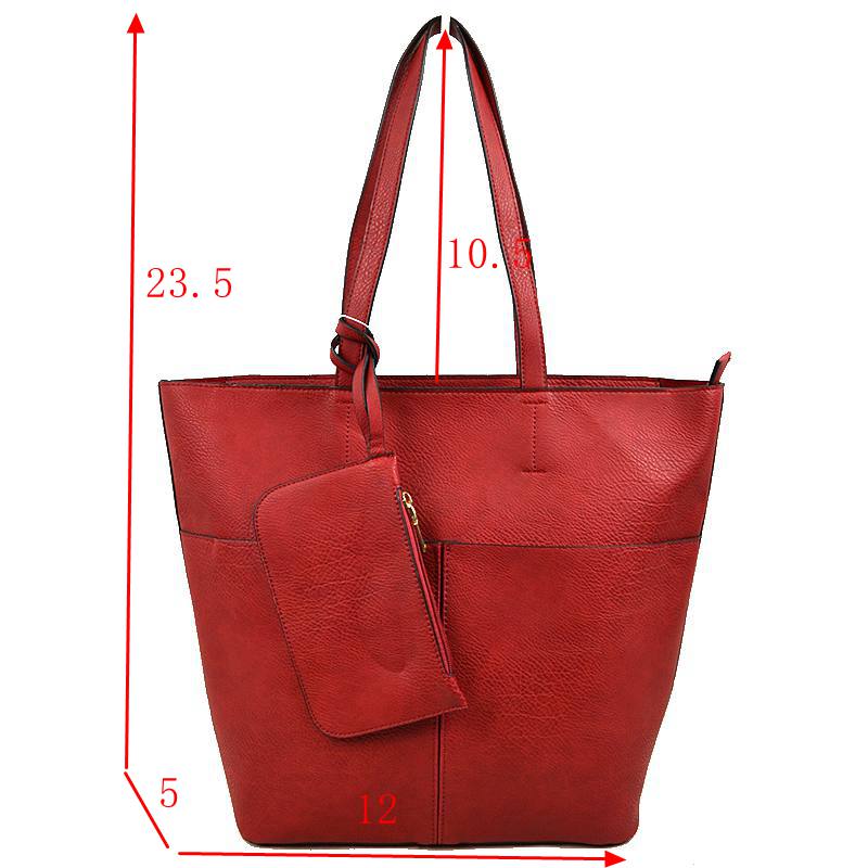 Madeline Love 3 in 1 Large Soft Faux Leather Womens Tote Handbags in Mercury view 6 - Handbags Tote