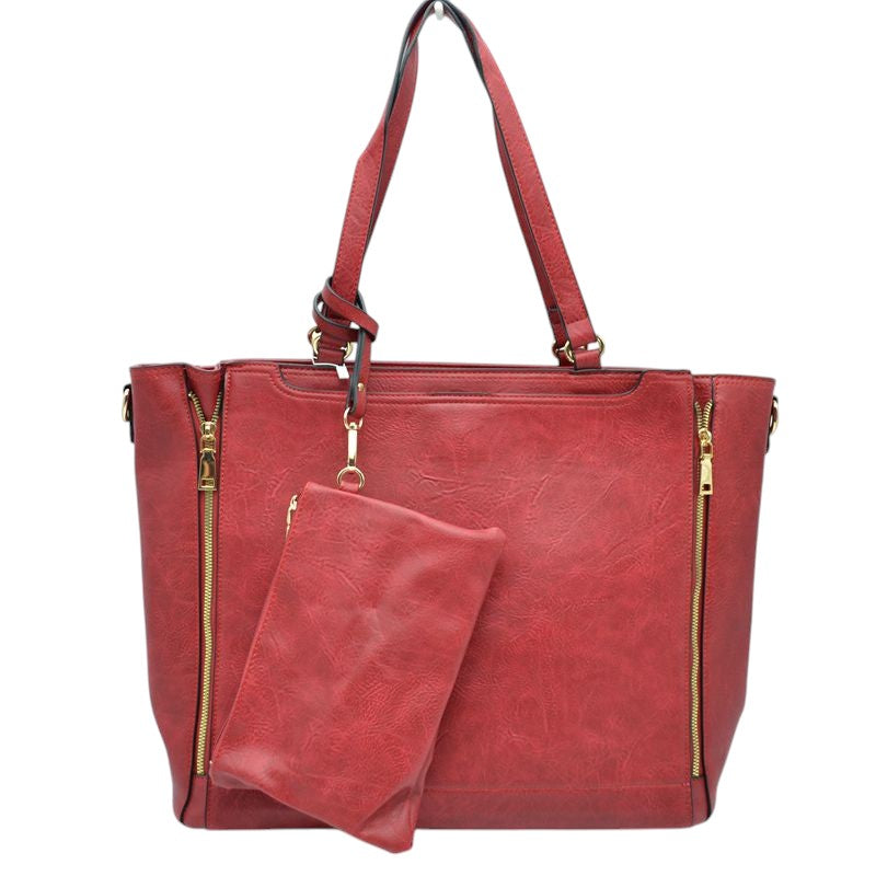 Madeline Love 3 in 1 Side Zipper Women's Tote Handbag Set view 14 - Women'S Zipper Tote Handbags (one-piece)