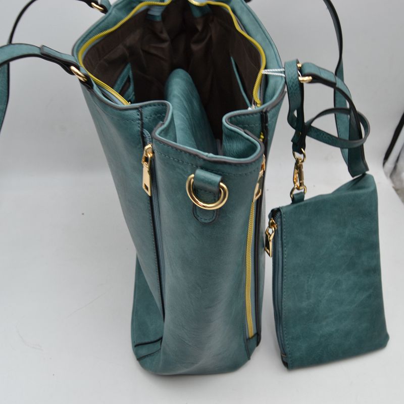 Madeline Love 3 in 1 Side Zipper Women's Tote Handbag Set view 21 - Women'S Zipper Tote Handbags (one-piece)