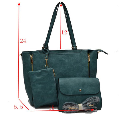 Madeline Love 3 in 1 Side Zipper Women's Tote Handbag Set view 35 - Women'S Zipper Tote Handbags (one-piece)