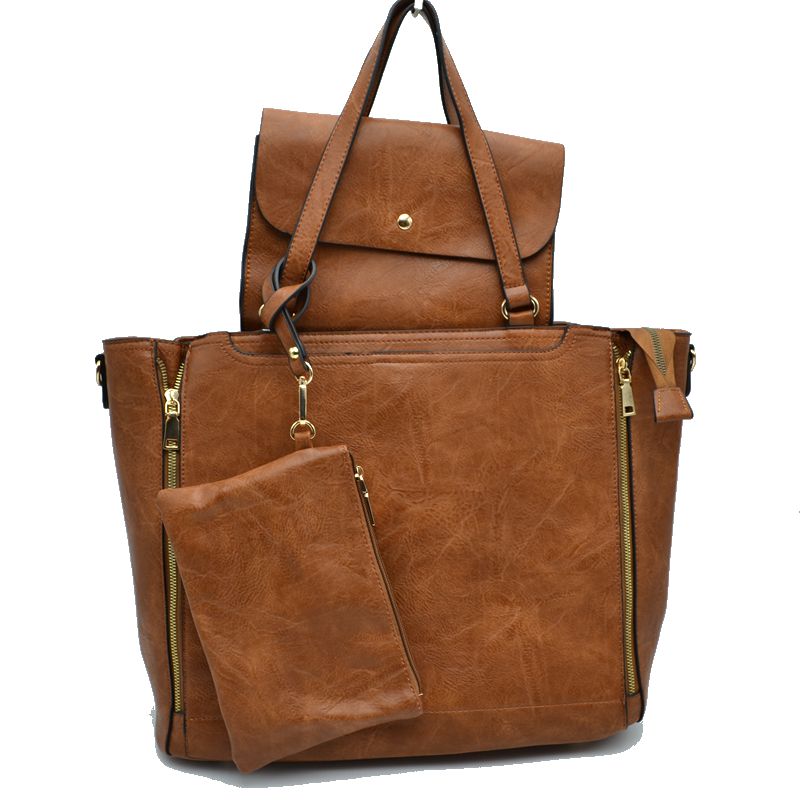 Madeline Love 3 in 1 Side Zipper Women's Tote Handbag Set view 39 - Women'S Zipper Tote Handbags (one-piece)