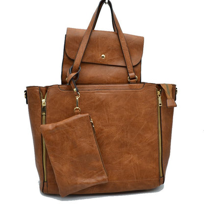 Madeline Love 3 in 1 Side Zipper Women's Tote Handbag Set view 39 - Women'S Zipper Tote Handbags (one-piece)
