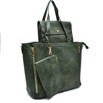 Madeline Love 3 in 1 Side Zipper Women's Tote Handbag Set view 44 - Women'S Zipper Tote Handbags (one-piece)