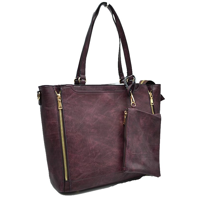 Madeline Love 3 in 1 Side Zipper Women's Tote Handbag Set view 70 - Women'S Zipper Tote Handbags (one-piece)