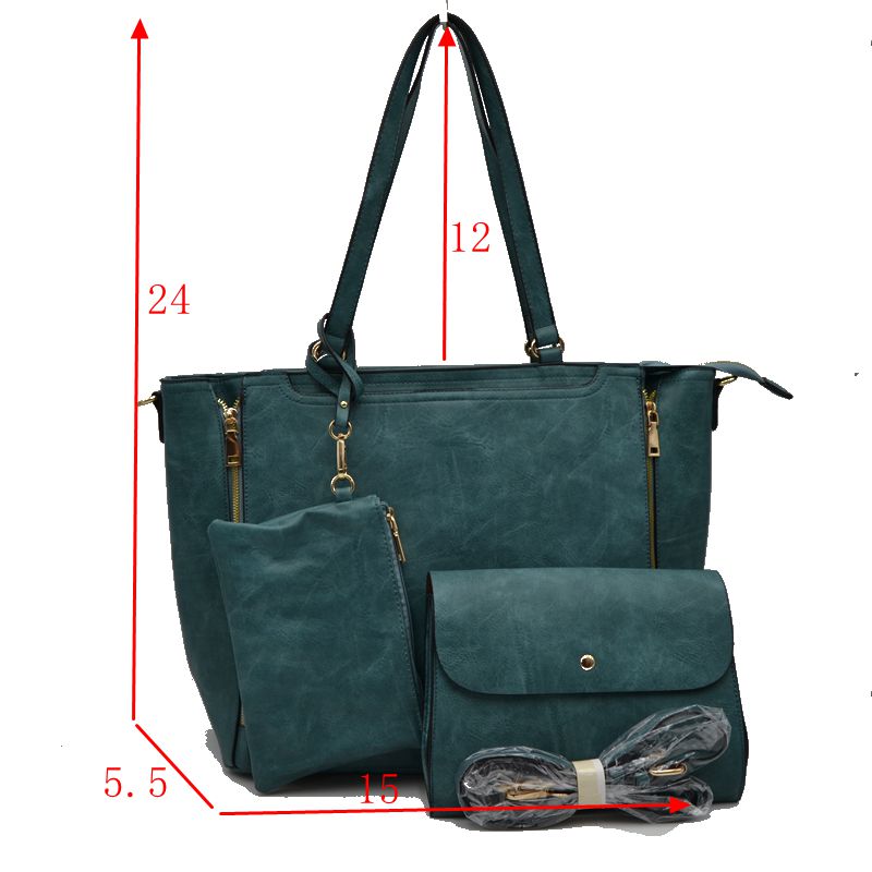 Madeline Love 3 in 1 Side Zipper Women's Tote Handbag Set view 71 - Women'S Zipper Tote Handbags (one-piece)