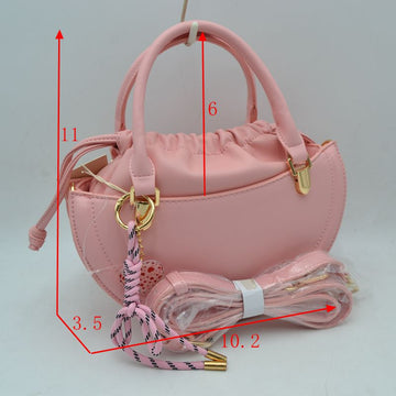 Madeline Love Curved Top Handle Handbag with Drawstring Inner Pouch in Black view 2 - Madelyn Top Love The Label