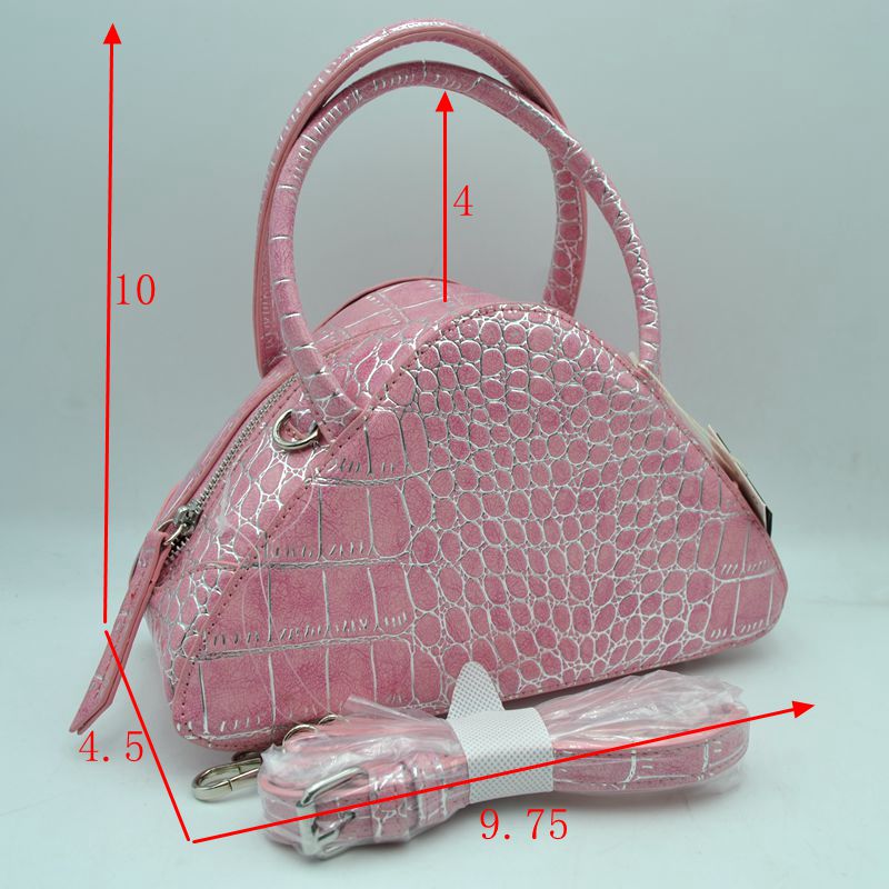 Madeline Love Embossed Dome Handbag with Top Handles and Adjustable Strap in Lime view 2 - Adjustable Handbag