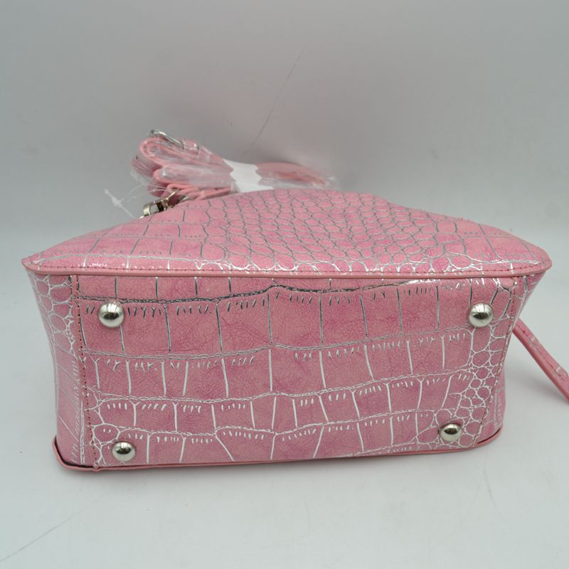 Madeline Love Embossed Dome Handbag with Top Handles and Adjustable Strap view 8 - Adjustable Handbag