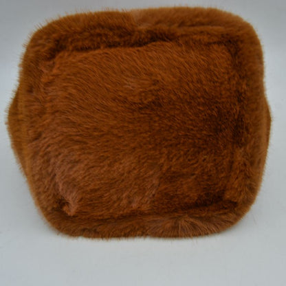 Madeline Love Fluffy Plush Handbag with Integrated Top Handle and Metallic Chain Strap view 12 - Meta Handbag