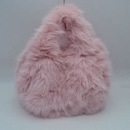 Madeline Love Fluffy Shaggy Plush Handbag with Integrated Top Handle view 9 - Handle Handbag