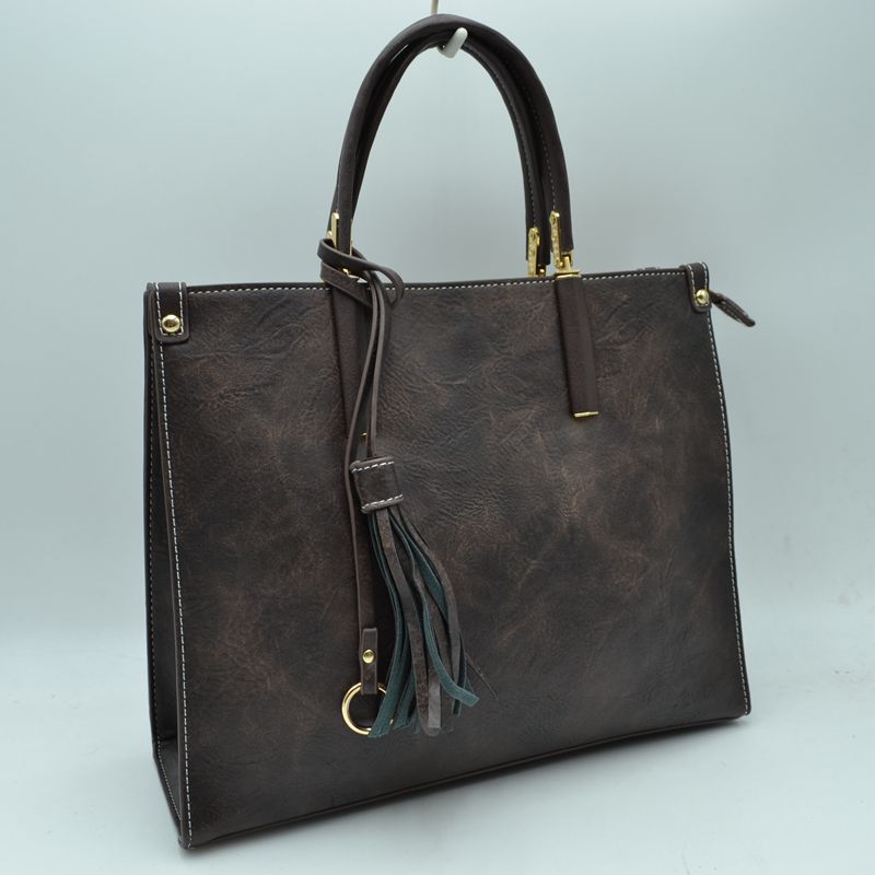 Madeline Love Large Shoulder Vegan Leather Tassel Handbag for Women in Orange view 16 - Women Handbag